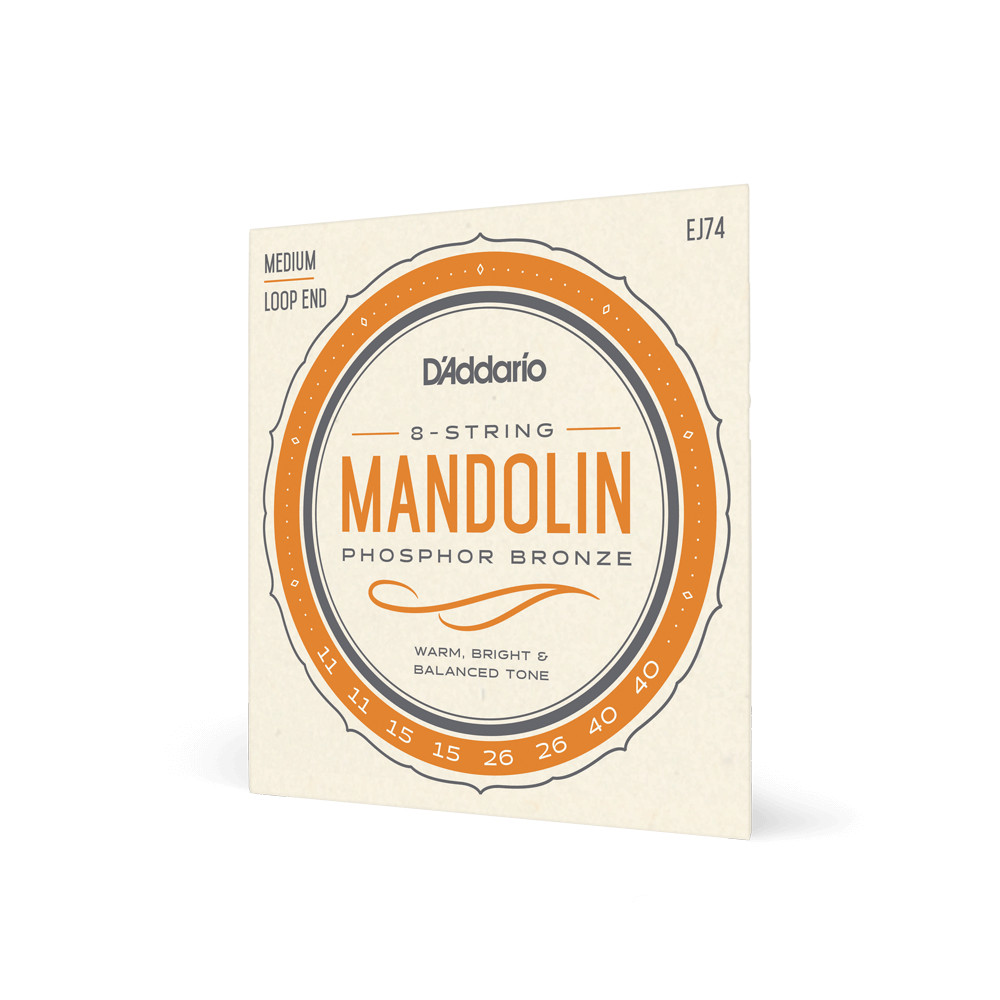 D'Addario EJ74 Mandolin Strings Set Medium Phosphor Bronze .011 - .040 (J74)