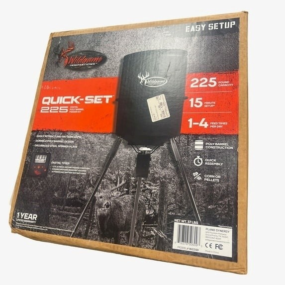 WILDGAME INNOVATIONS Quick-Set 225 lb Game Feeder with Digital Timer | Durable T