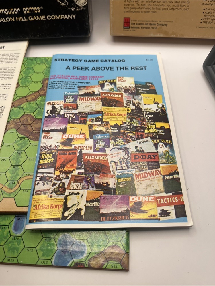 VINTAGE Tanktics by Avalon Hill Micro-Computer Games Atari 400/800 5.25"