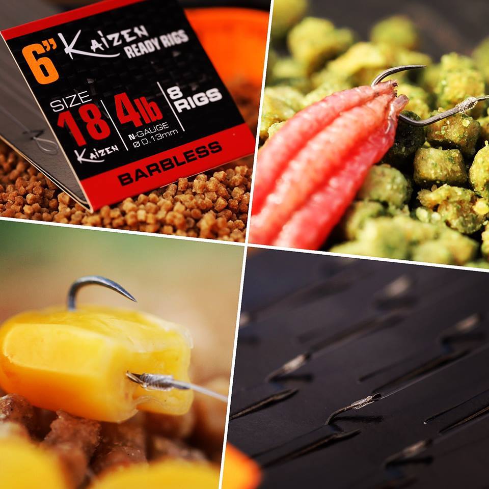 Guru Tackle Kaizen Pole Ready Rigs 6" - Full Range - Hooks 2 Nylon