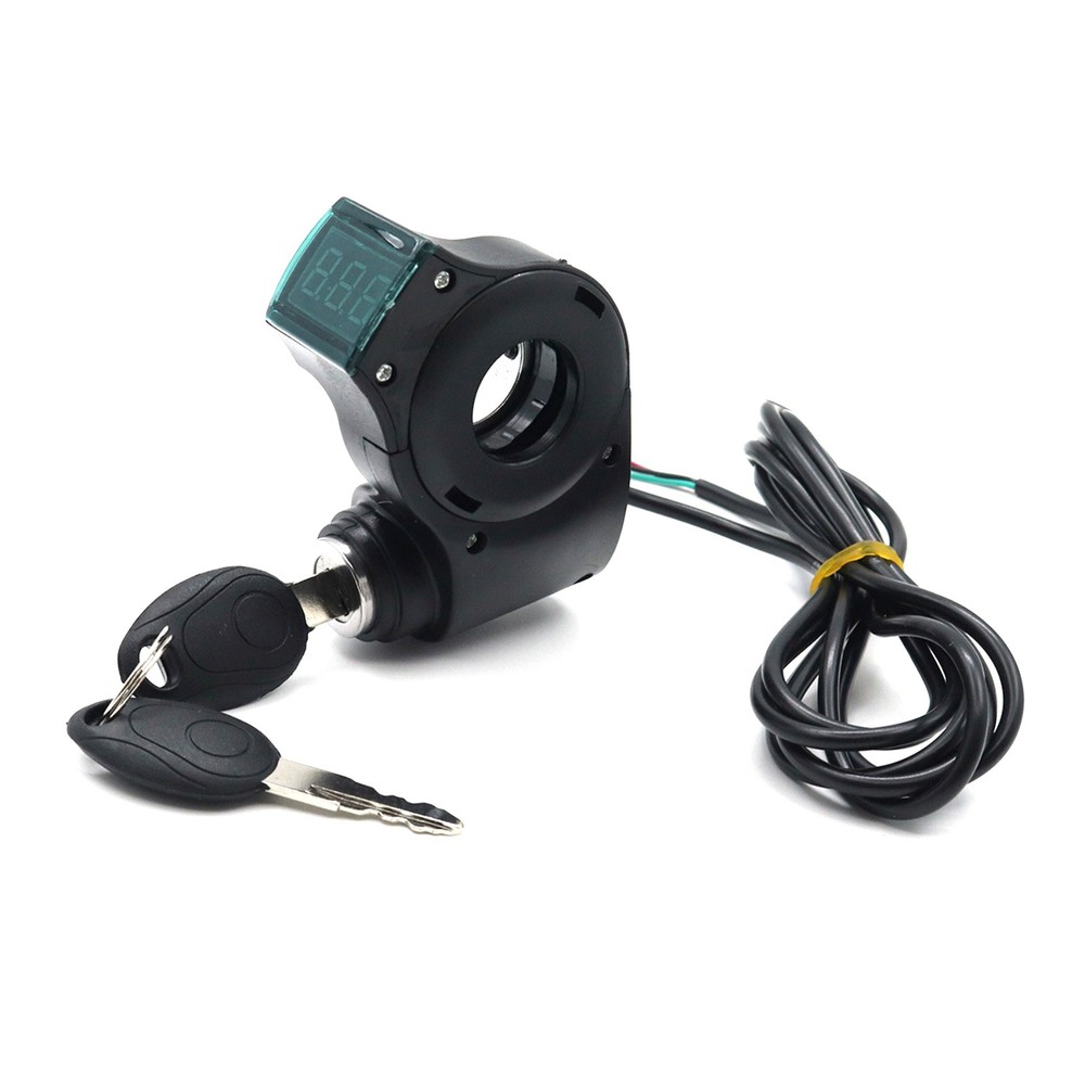 Durable E-Bike Throttle Control Switch Voltage Display Key Lock for Electric