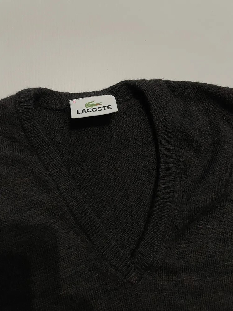 Lacoste vintage wool v neck vests