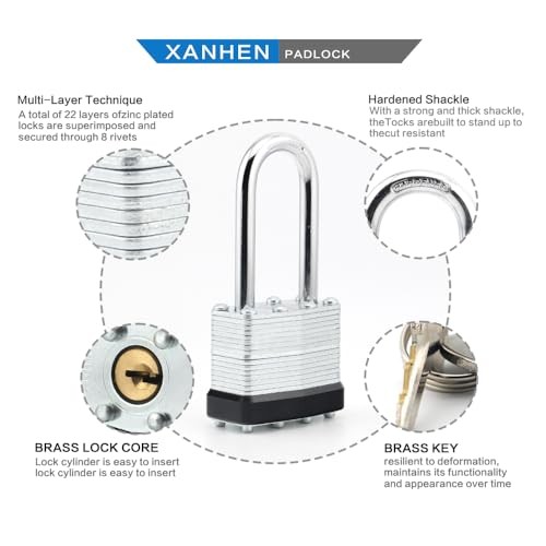 Lock Outdoor Padlocks, Key Lock, Padlocks with Same Key - 60 PACK BLACK