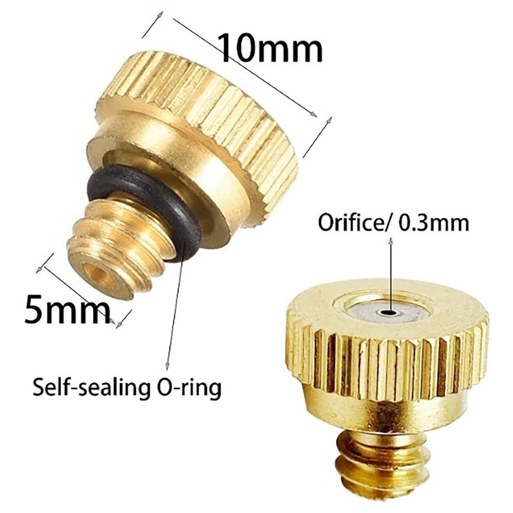20PCS Brass High Pressure Atomizing Misting Nozzle Outdoor Cooling Accessories