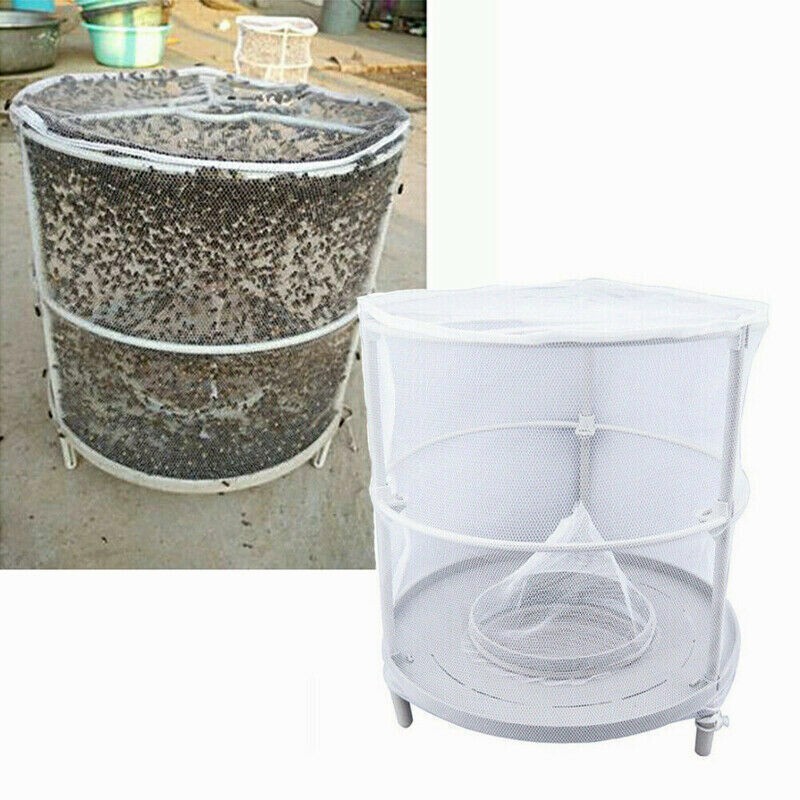 Trap Ranch Fly Cage Reusable Fly Catcher Killer Net Pest Bug Insert Auto Catch