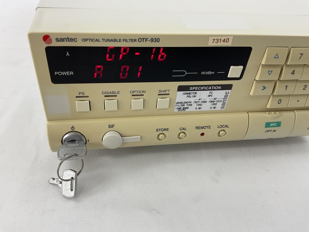 Santec Optical OTF-930 Tunable Filter 1527-1610nm Wavelength Selection System