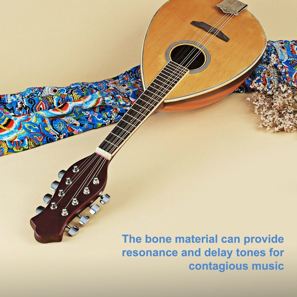 3Pcs Mandolin Bone Nuts Durable String For 8 String Instrument Repair EBTJ