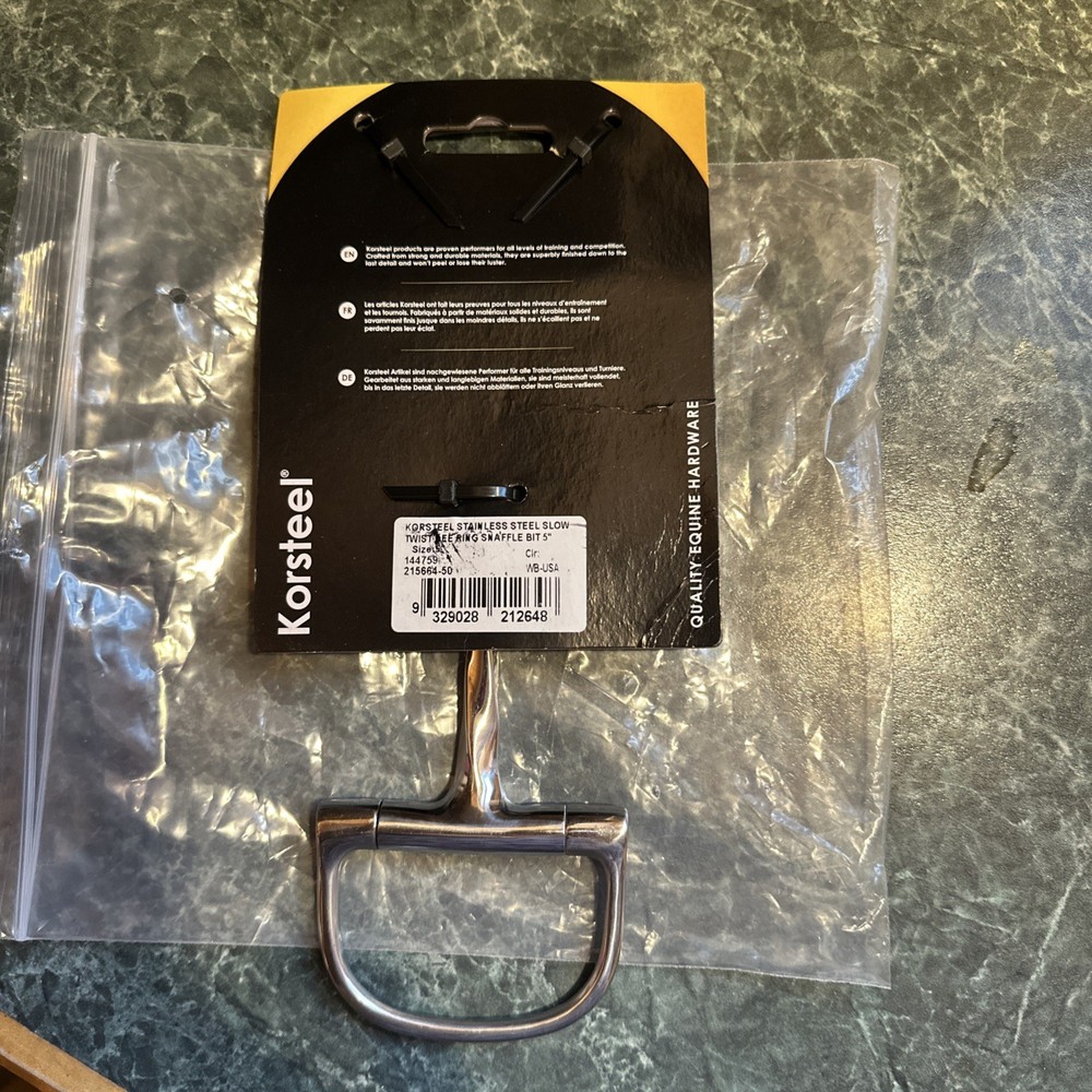 Korsteel 5” Slow Twist Ring Snaffle Bit