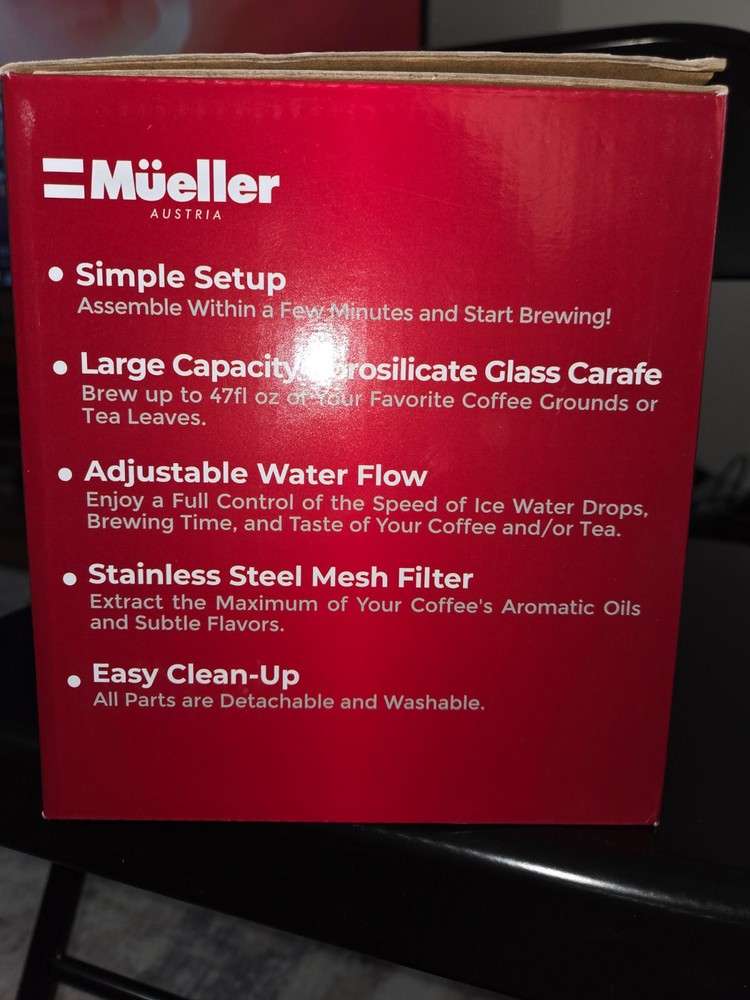 Mueller QuickBrew Smooth Cold Brew Coffee and Tea Maker 47 oz