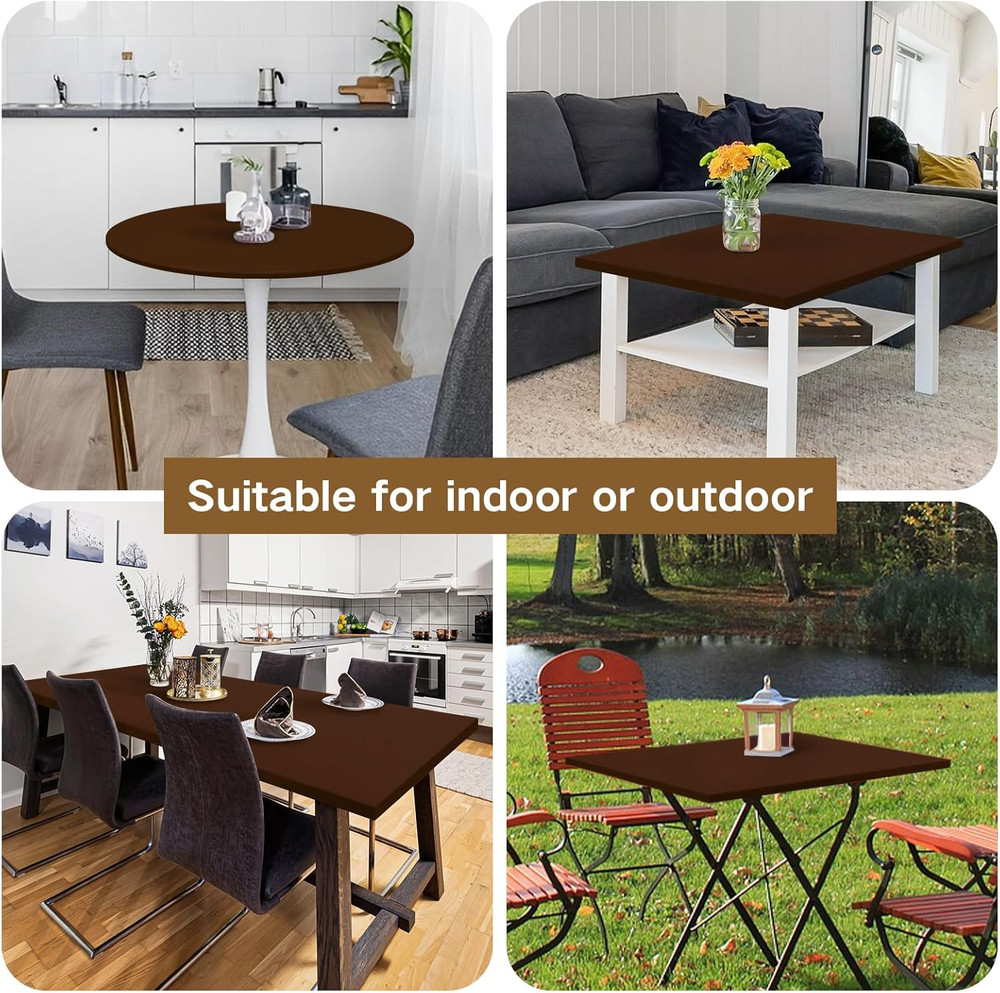 Square Fitted Table Cover Elastic Tablecloth Stretch Spandex Table Top Cover Tab