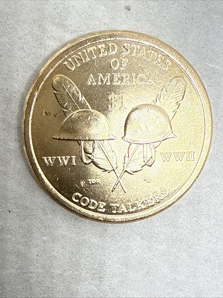 2016 P "Code Talkers" Native American Golden Dollar Coin, $1