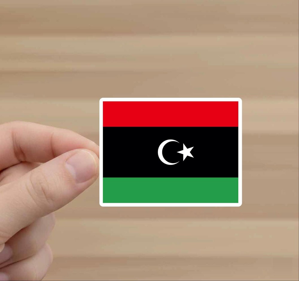 Libyan Flag Stickers | 2-piece Decal Set (Various Sizes)