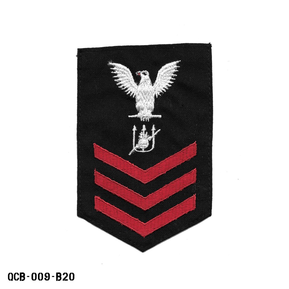 Weapons Tech Sleeve Patch ~ SMALL ~ US Navy E6 Petty Officer First Class ~ NEW