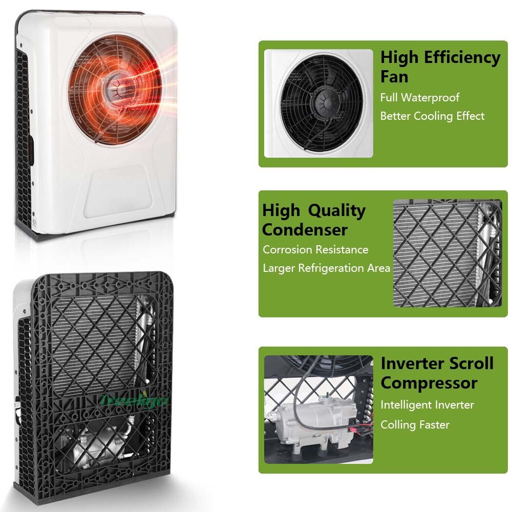 12V RV Air Conditioner 12000 BTU Split Car AC Unit Kit Fit Truck Cab Bus Caravan