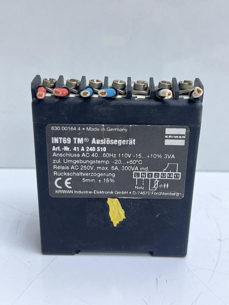 KRIWAN Motor Controller Protection Module INT69 TM 41A 240 S10