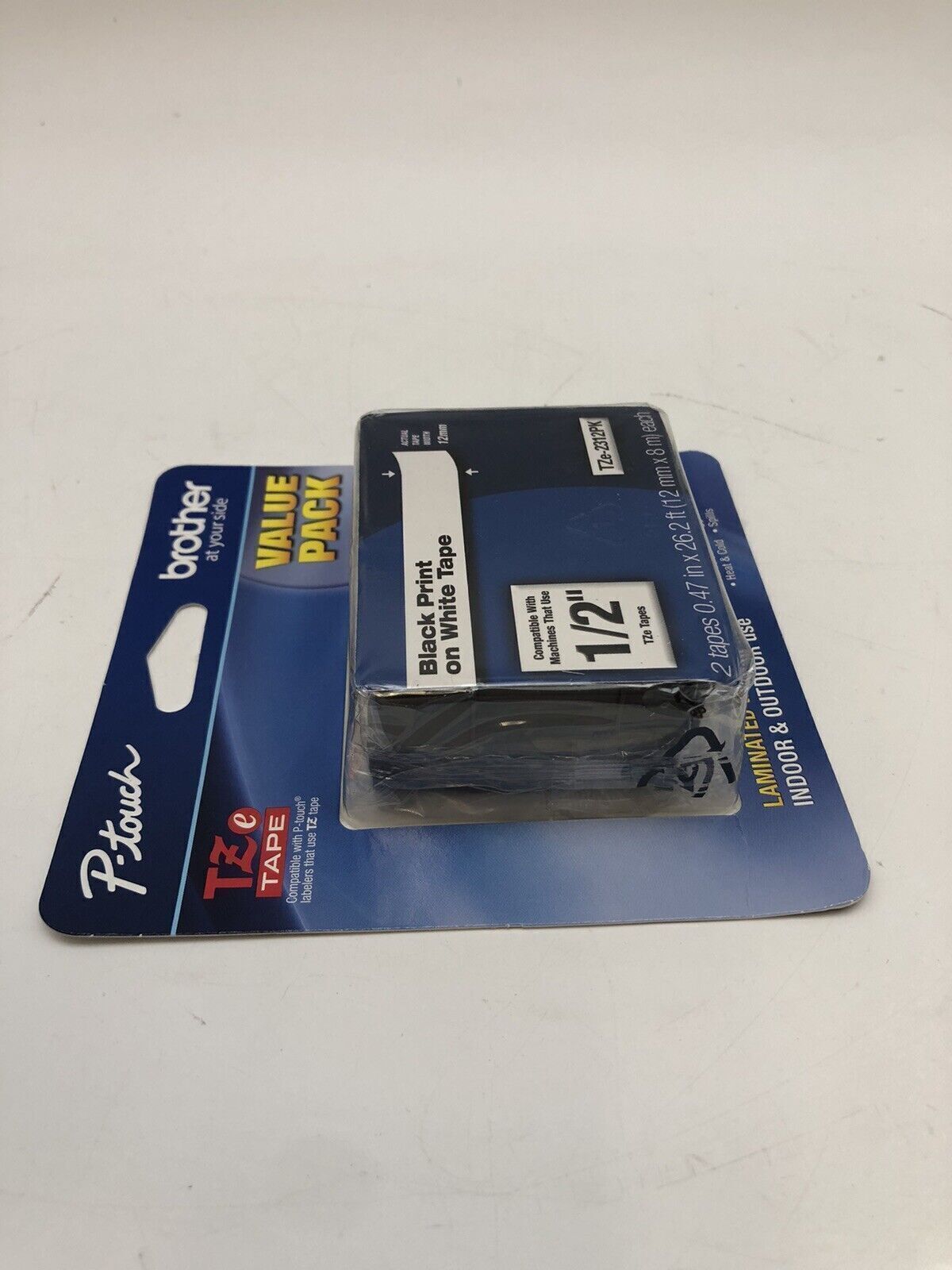 2 Pack Brother Genuine P-Touch, TZe-231 Tape TZE2312PK Black Print White Tape US