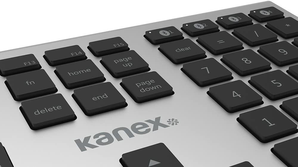 Kanex K166-1013 MultiSync Aluminum Bluetooth Full Size Keyboard w/Numeric keypad