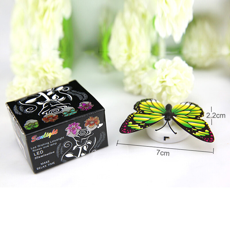 4x Butterfly LED Night Light Creative Glowing Stickable Romantic Wall Lights