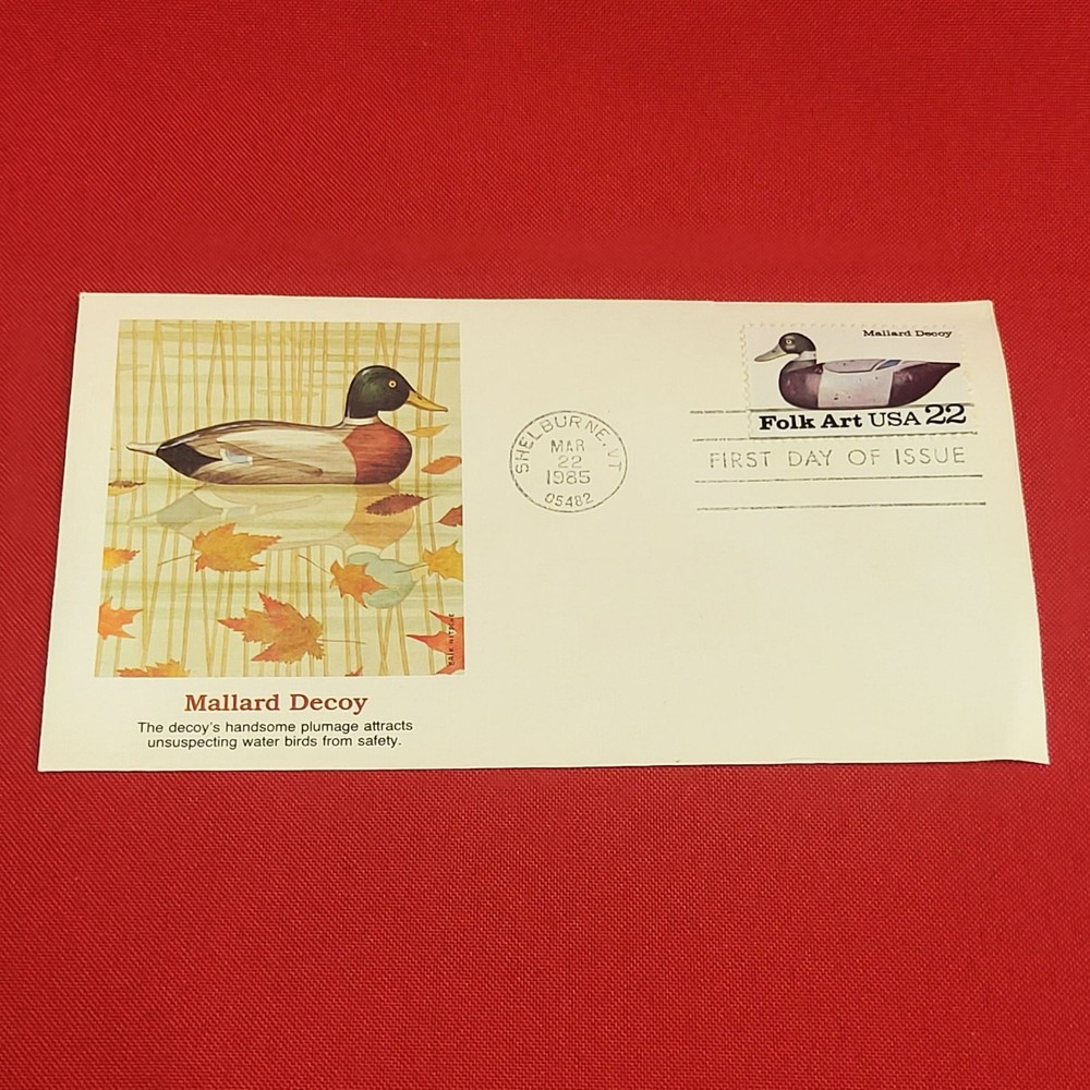 First Day of Issue Mallard Decoy Stamp Cache Envelope