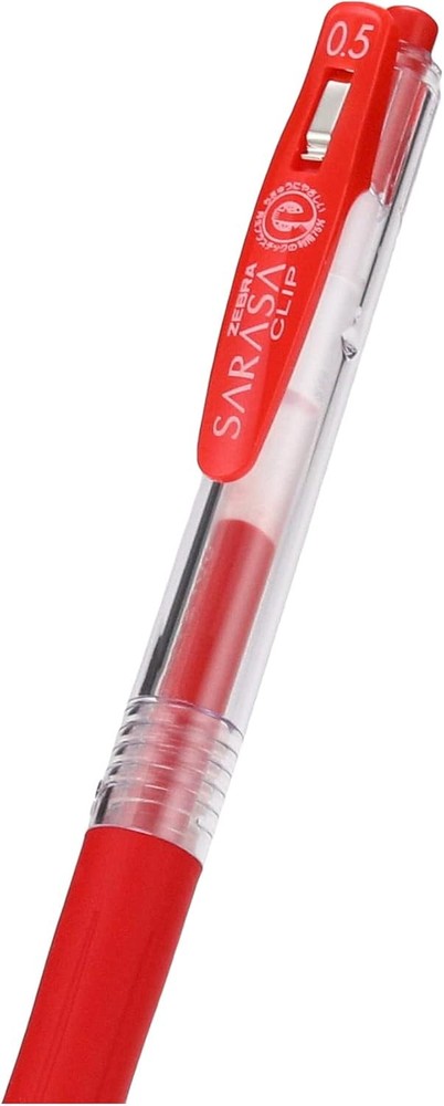 0.5mm Red Gel Pens, 5 Pack, Perfect for School or Office Use