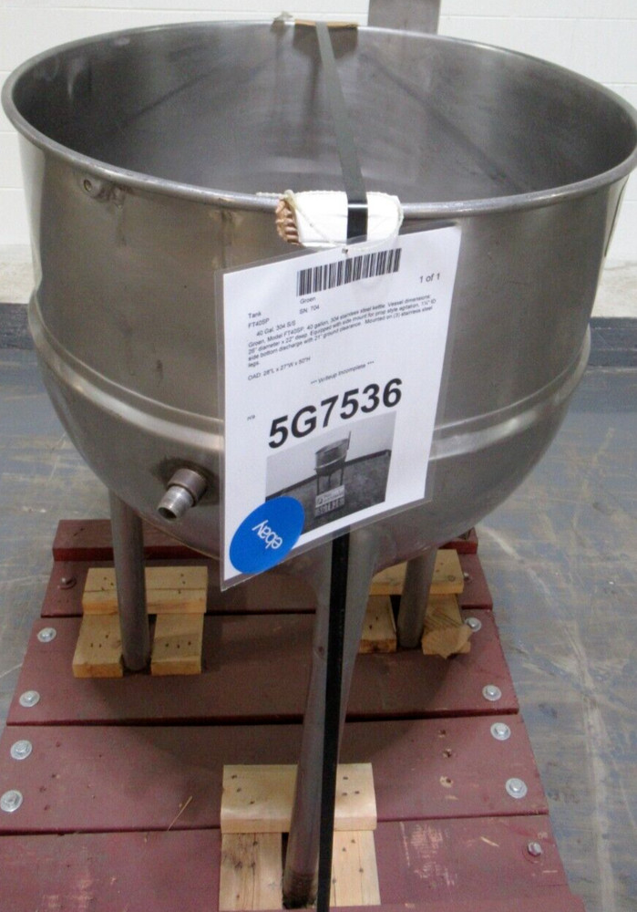 Groen FT40SP Kettle 40-Gal Cap.