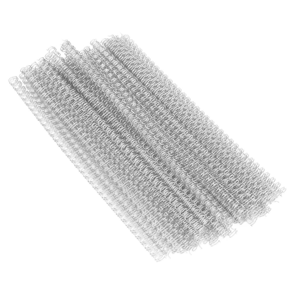 Silver 100x Double Loop Wire Binding Spine 20 Sheet Capacity 3:1 Pitch 34 Loop 6