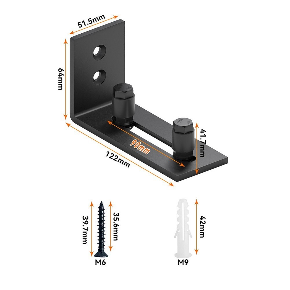 Heavy Duty Adjustable Floor Guide for Barn Doors Enhanced Functionality