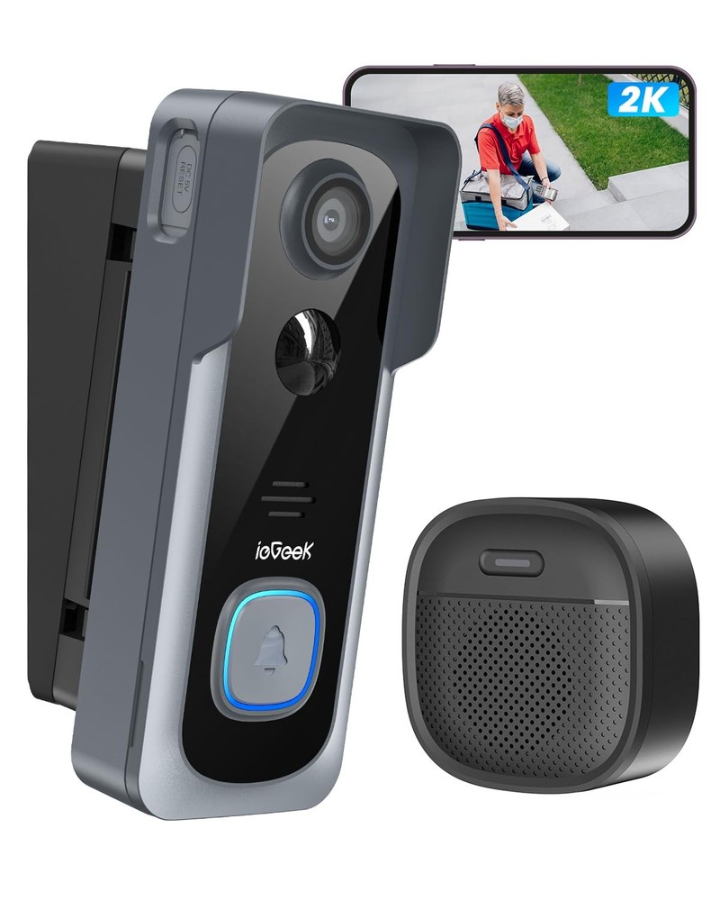 Home Security Wireless Doorbell Camera - 2K Smart Video Motion Detection
