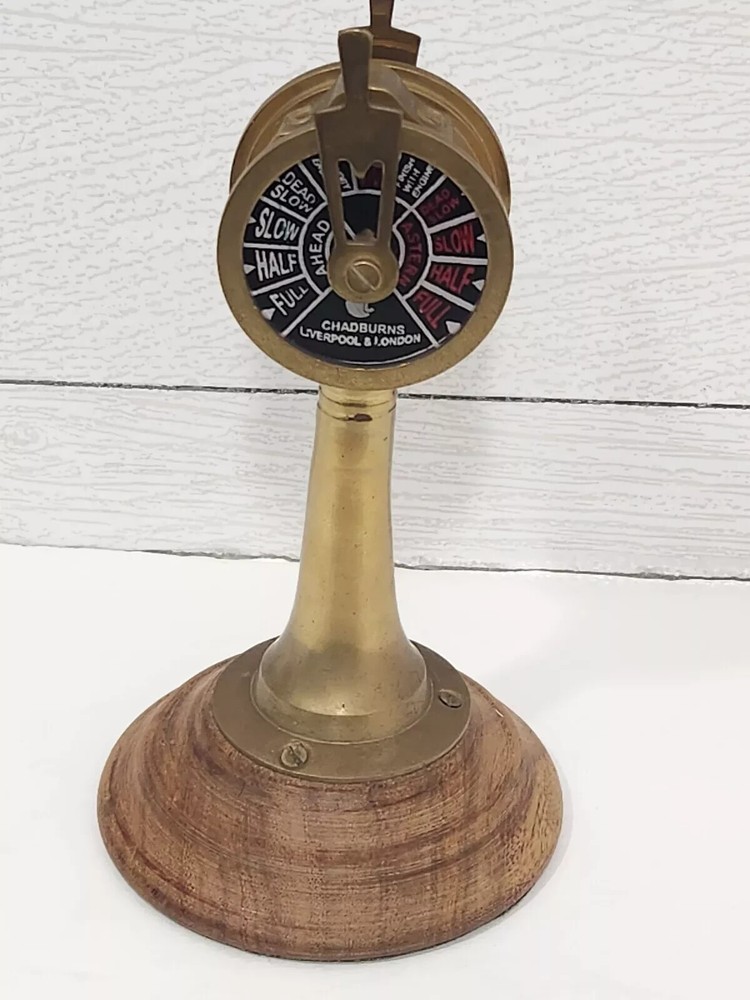 Classic Brass Double-Face Ship Telegraph 7” Naval Desk Display