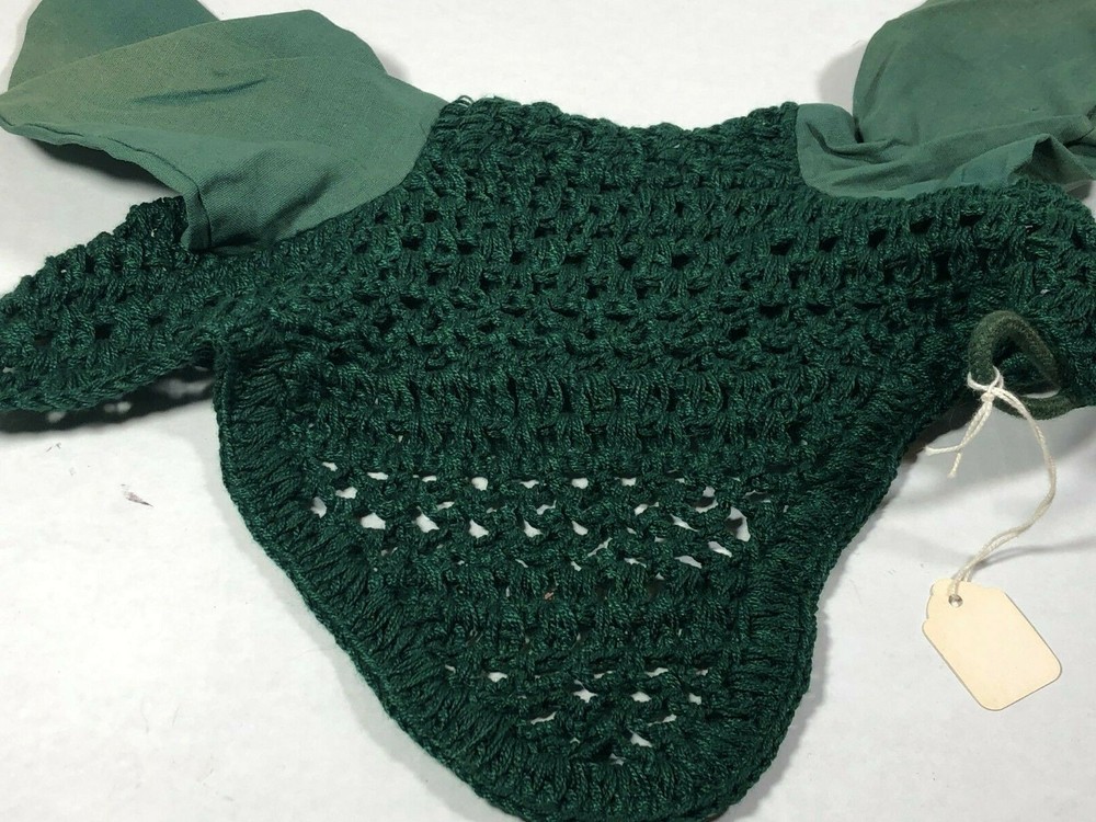 New - Hunter Green Fly Mask - Pony Size
