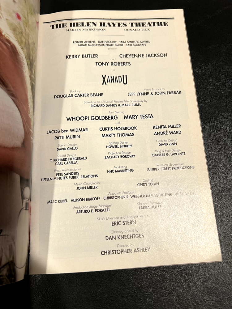 Xanadu Signed Playbill August 2008 Whoopi