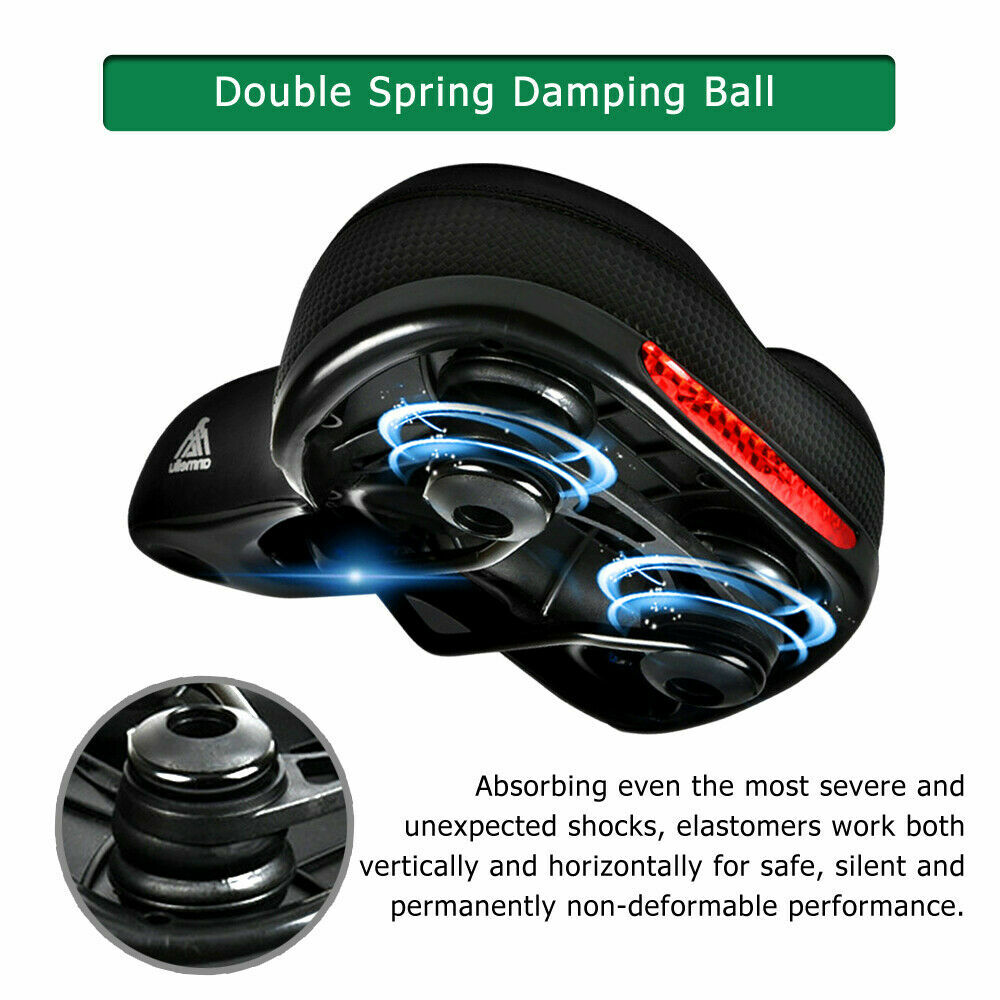 Bicycle Saddle Seat Comfort Wide Bike Seat Cushion Soft Padded Mountain Cruiser