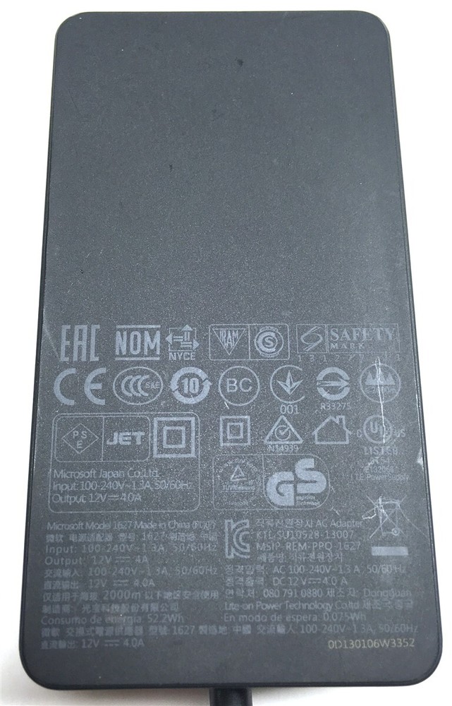 Genuine Microsoft AC Power Adapter 1627 48W for Surface Pro 3 Docking Station