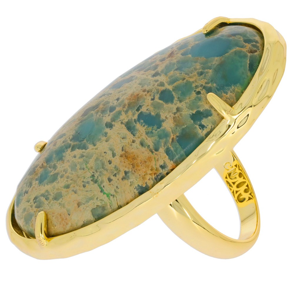 Sterling Silver Semi Mount Ring Setting Oval OV 40X22mm for Cab Opal