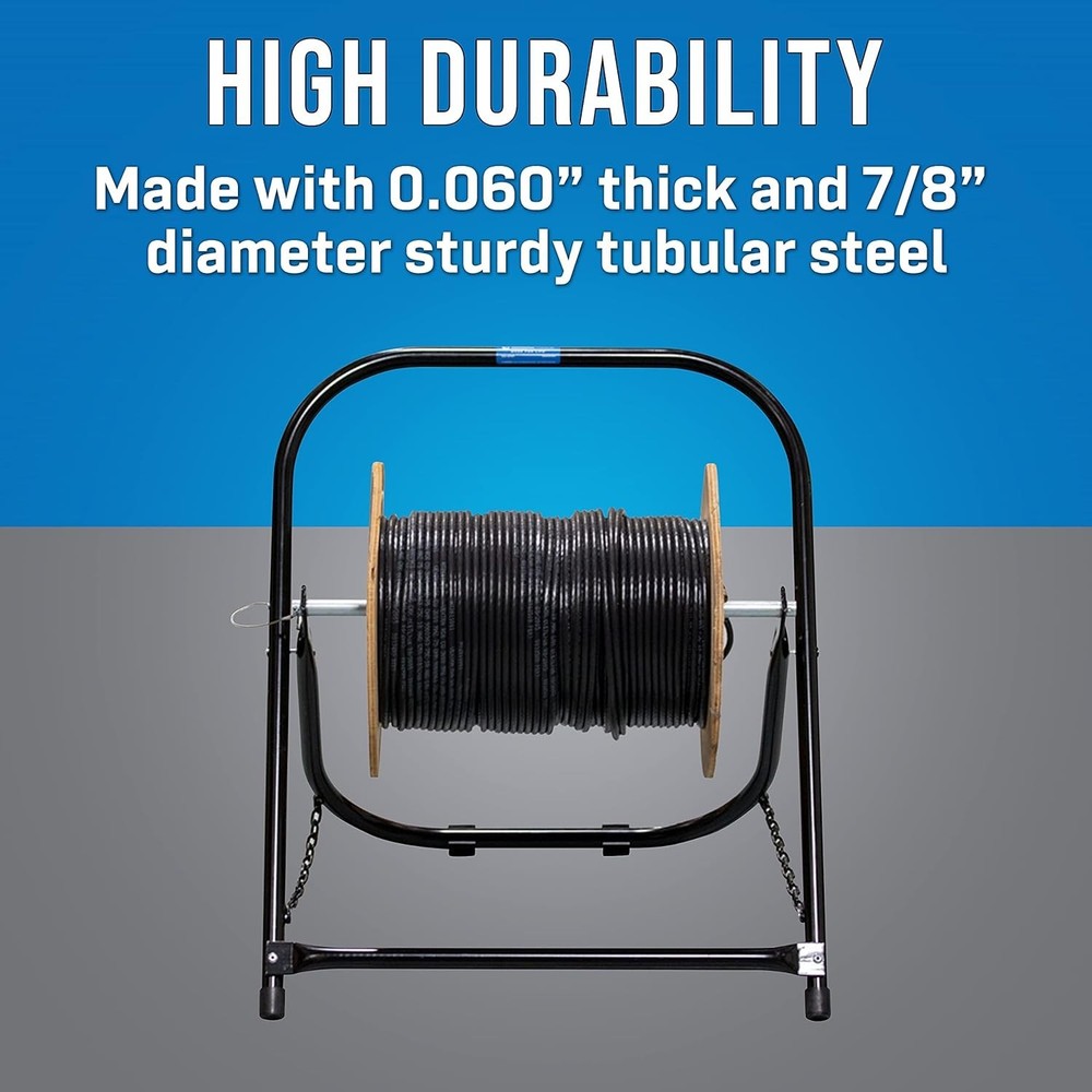 Folding Cable Caddy Stand Electrical Wire Spool Dispenser for Pulling Reel Roll