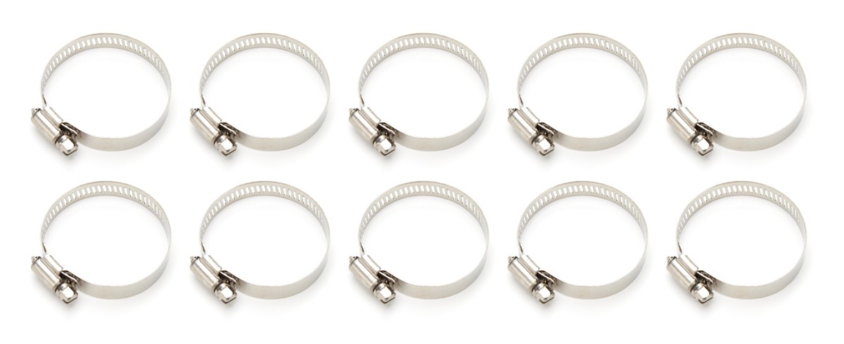 Ti22 TIP5175, Set of 10 Natural Aluminum Hose Clamps 1-1/2-1-3/4 10 Pack Perform
