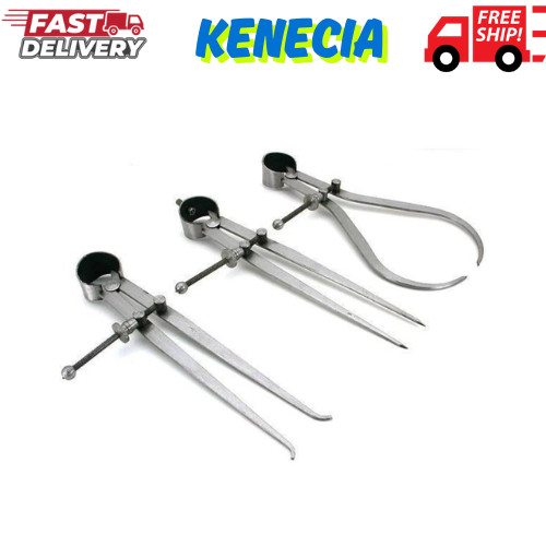 3 Pieces Spring Caliper Set - Inside Outside & Divider 8" inch / 200 mm - Tool,