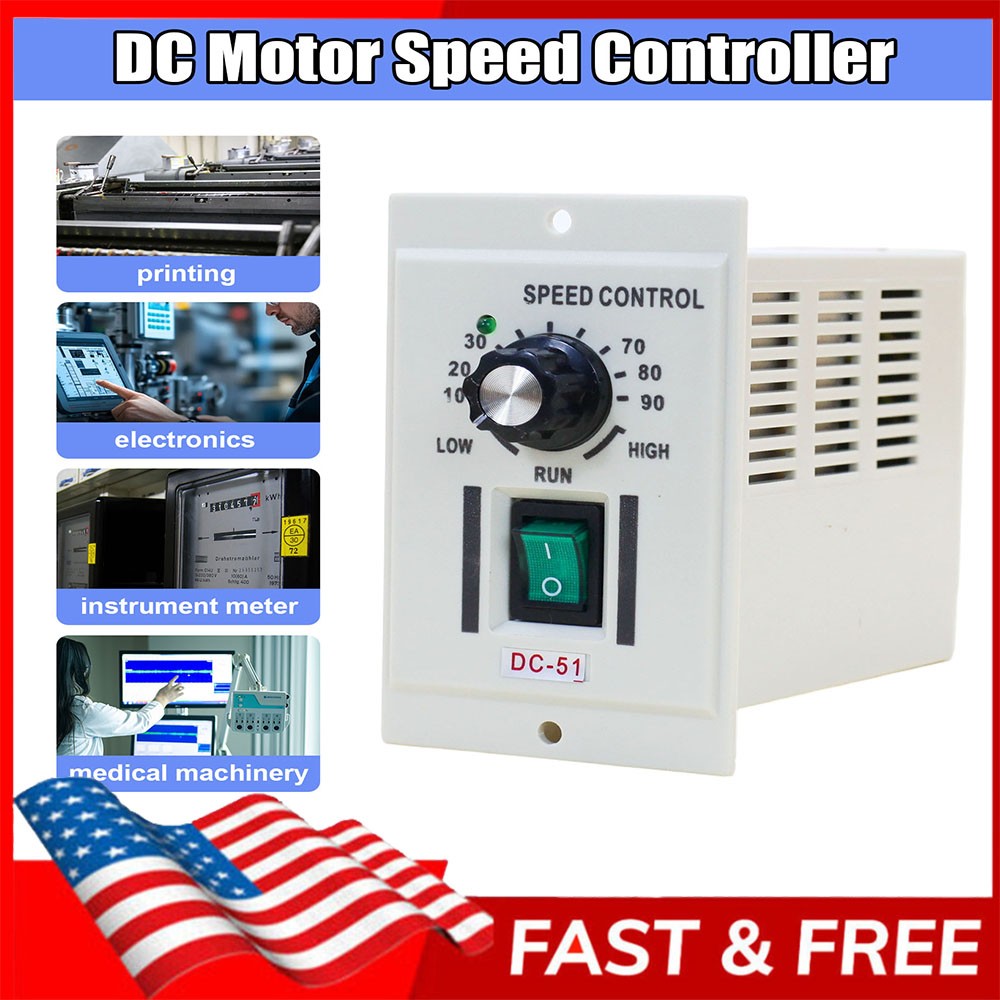 AC 110V 220V Knob Motor Speed Controller DC 0-90V Variable Adjustable Speed New