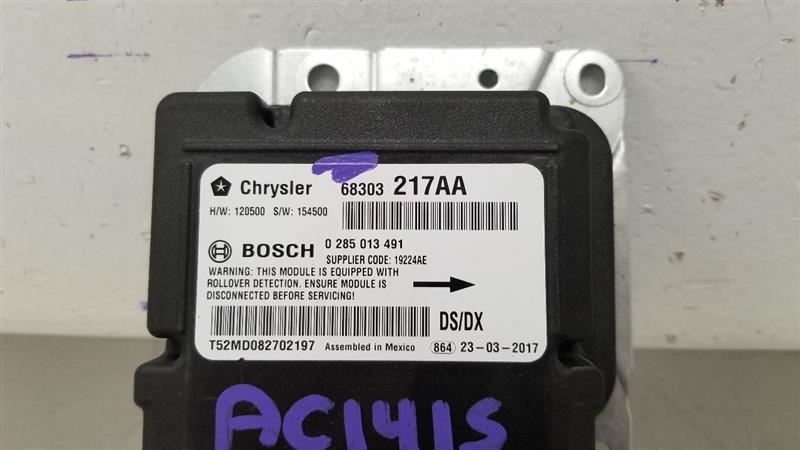 17 DODGE RAM 1500 SRS BAG MODULE REGULAR CAB 68303217AA