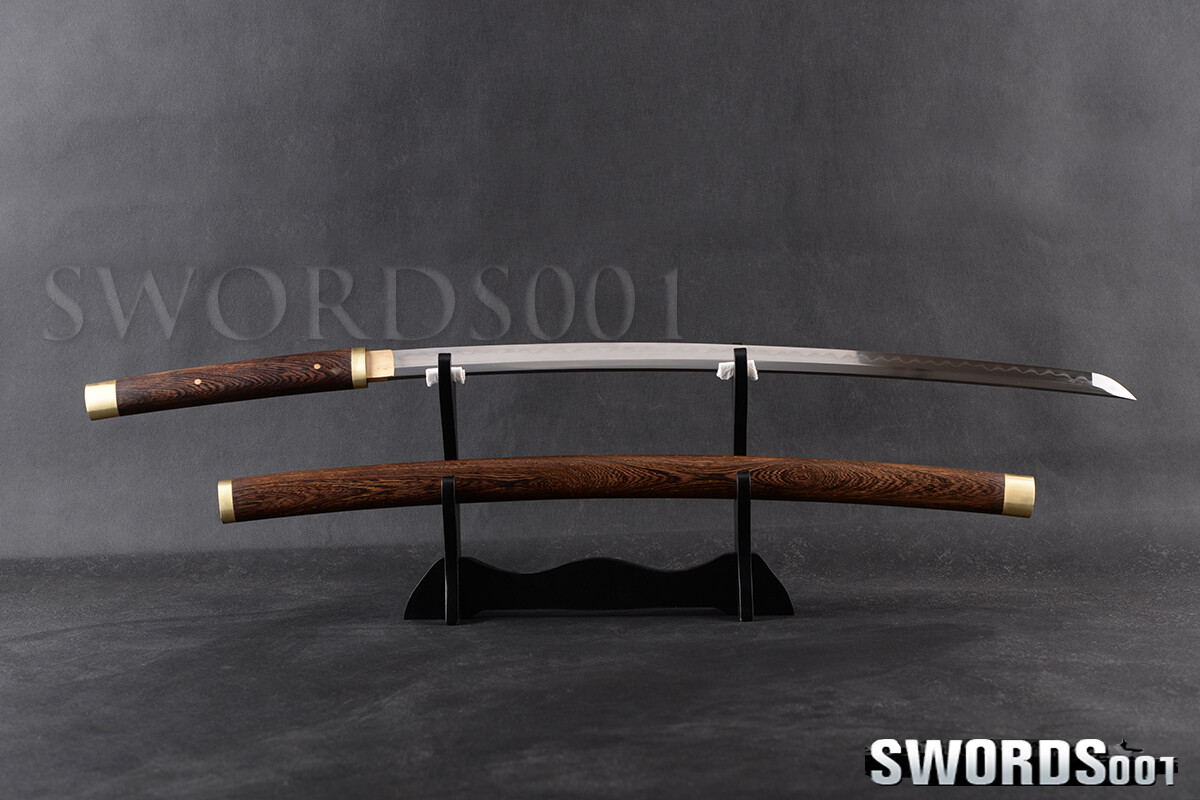 Rosewood Shirasaya Japanese Samurai Sword Katana Clay Tempered T10 Carbon Steel