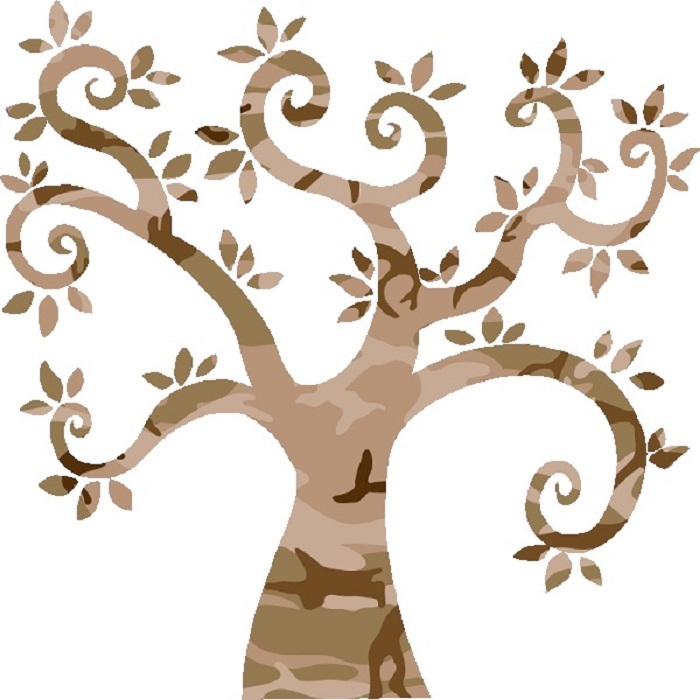 30 Custom Desert Camo Tree Personalized Address Labels