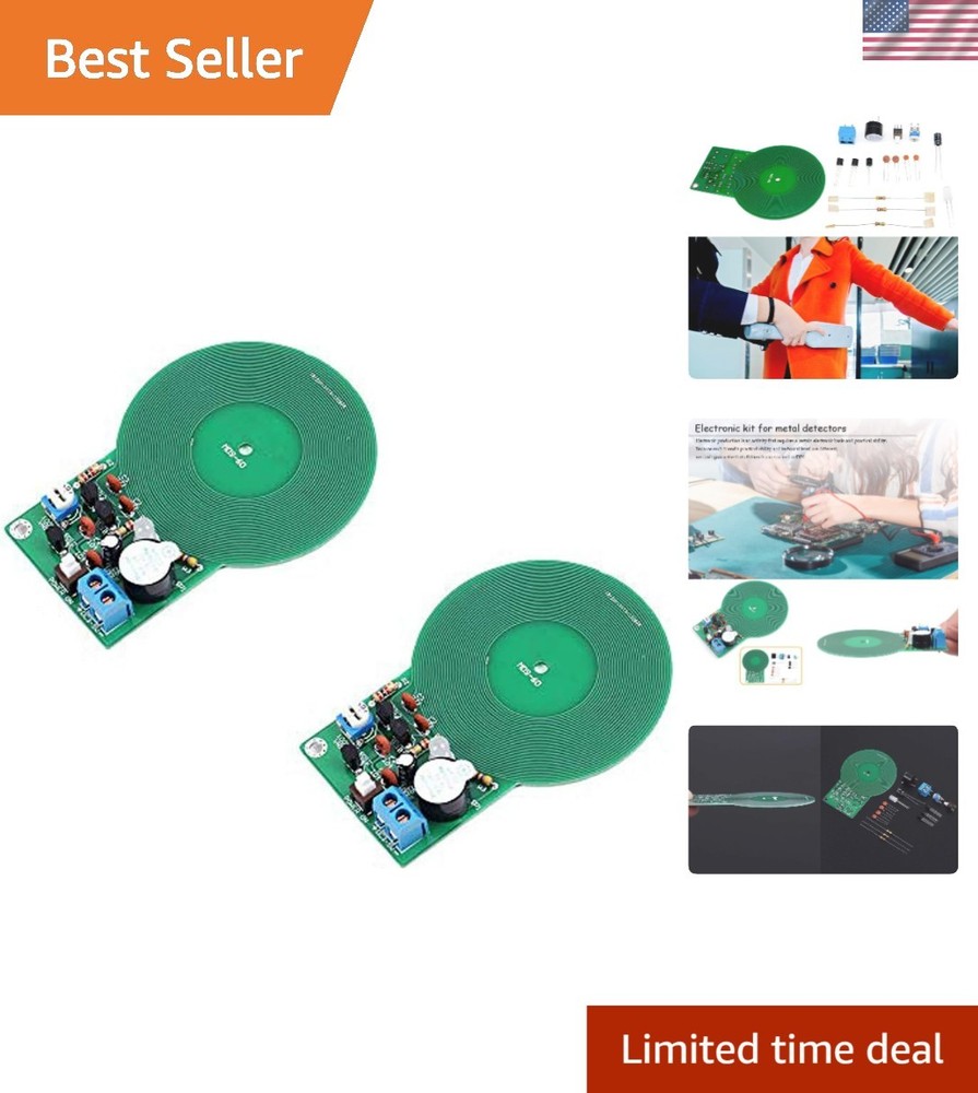 Compact DIY Metal Detector Kit - Learn Soldering with Non-Contact Technology