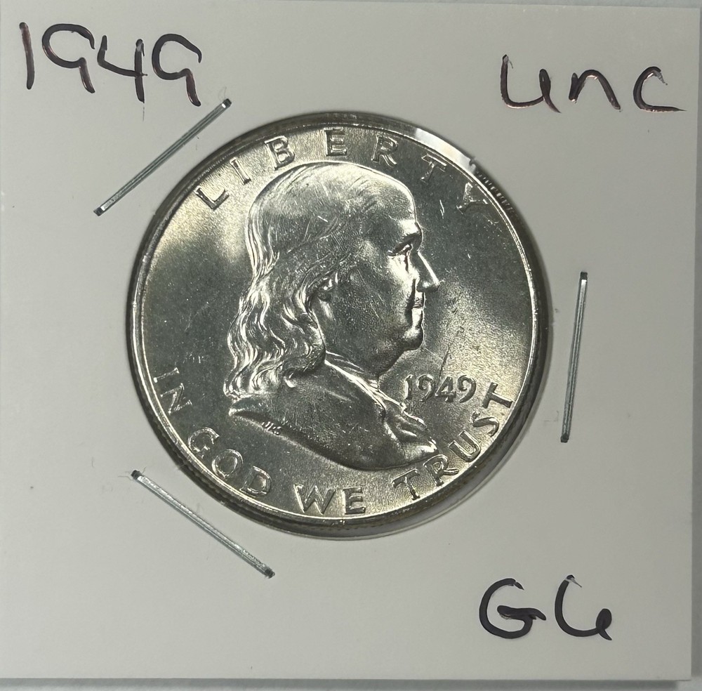 1949 Franklin Half Dollar Coin Uncirculated
