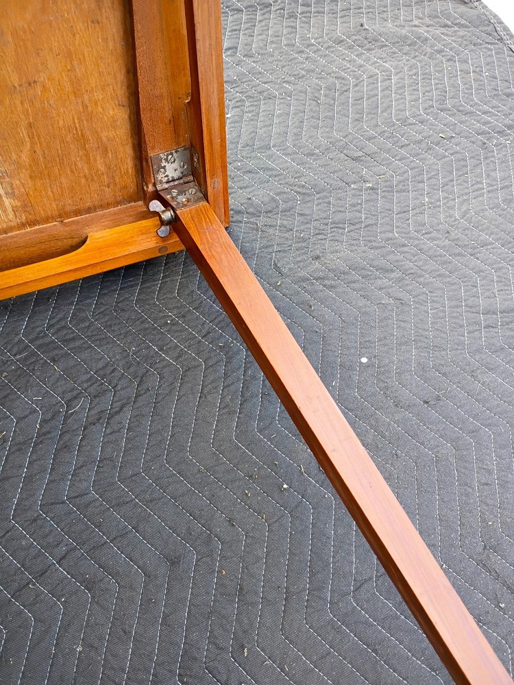 Antique Rare Unique Folding Card Table Wing Nut Bolt