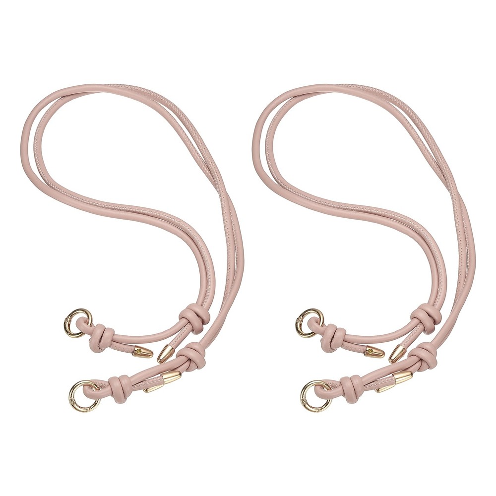 2Pcs Leather Purse Strap 34.65" Strap Replacement with Buckle, Pink