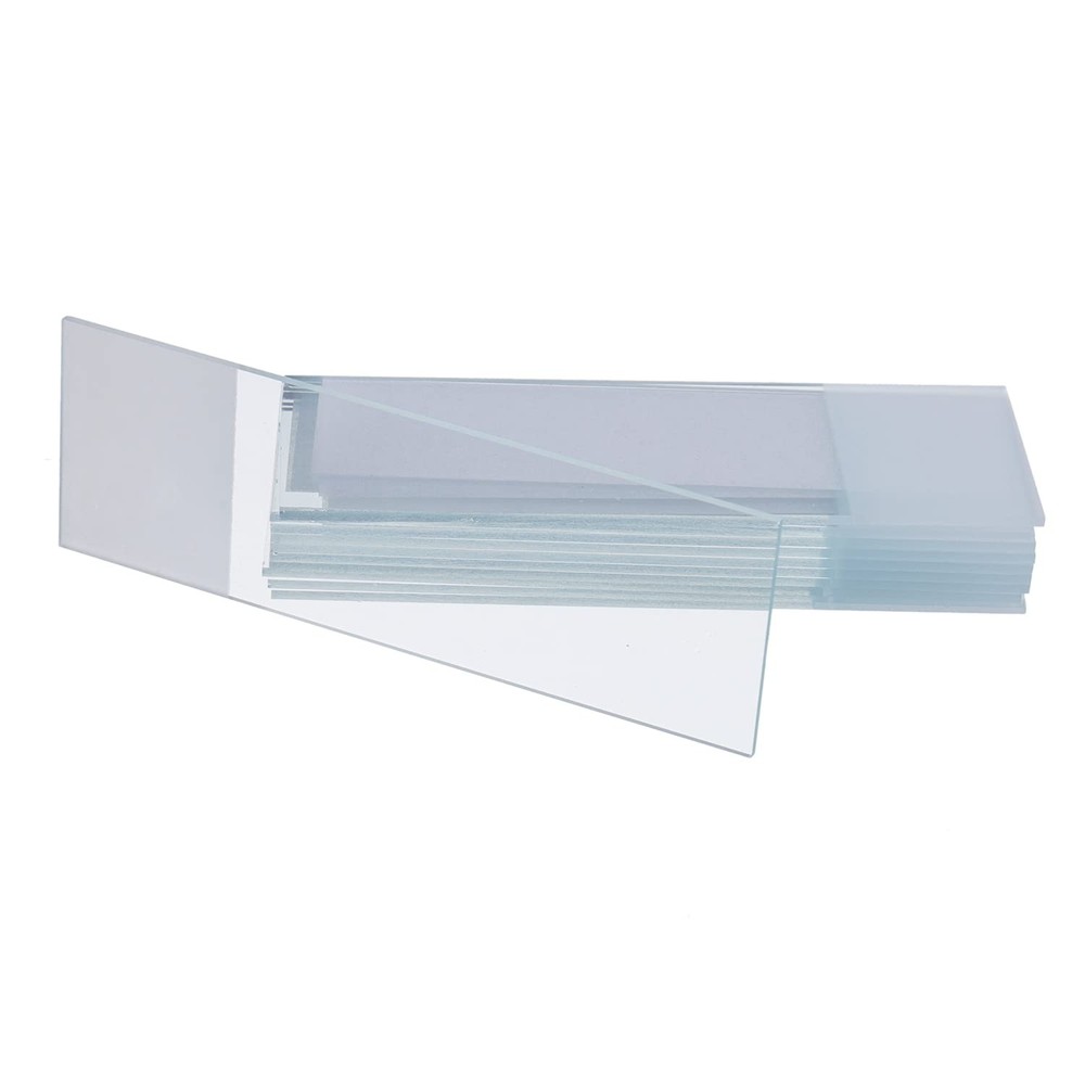 50 Pcs Ground Edge Pre-Cleaned Microscope Slides and 100 Pcs Pre-Cleaned Microsc