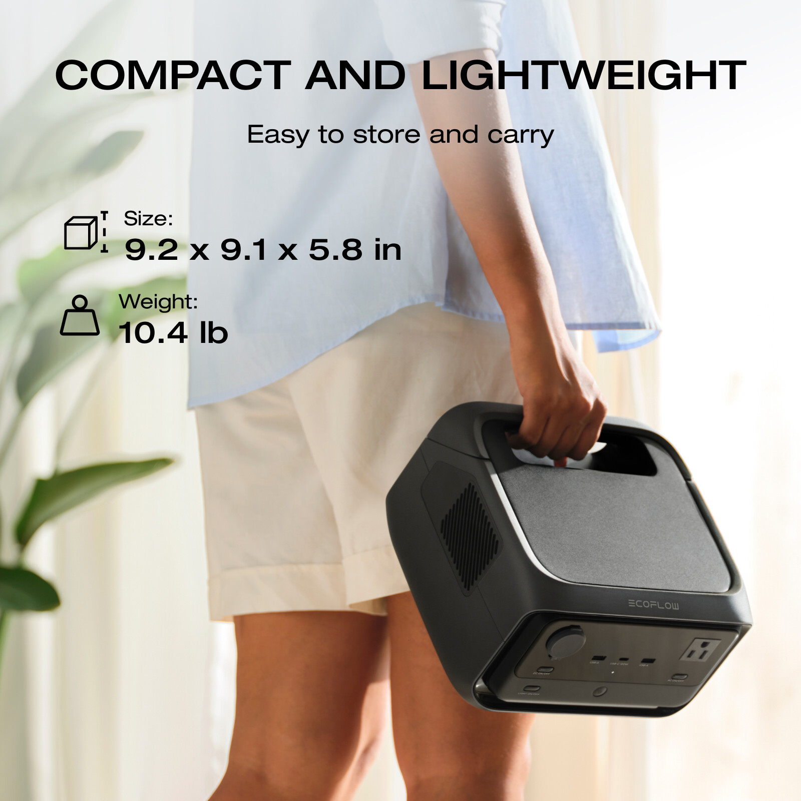 EcoFlow River 3 Plus 286Wh Portable Power Station LiFePO4 Battery Refurbished