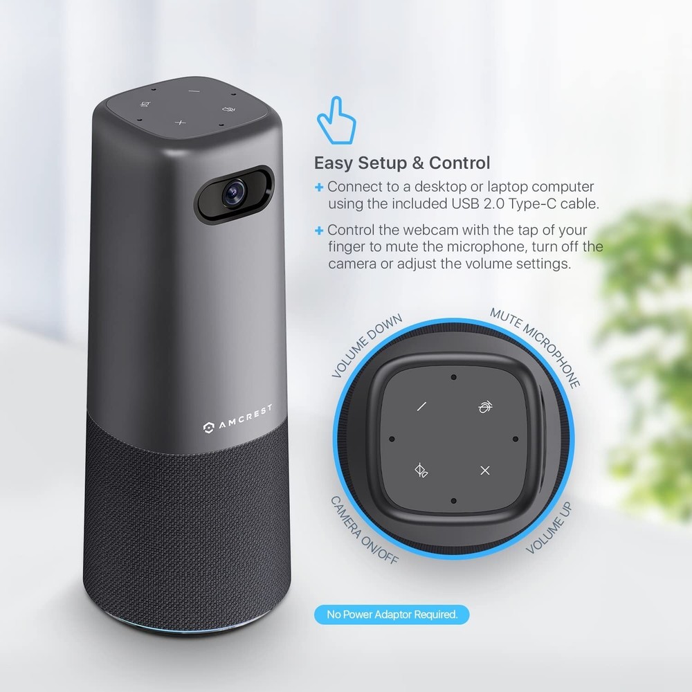 Amcrest ProHD 1080P USB Conference Camera w/ Microphone Speaker Plug & Play