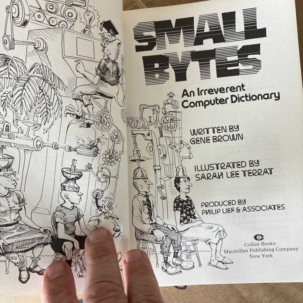Small Bytes An Irreverent Computer Dictionary Gene Brown Vintage 1st ed.