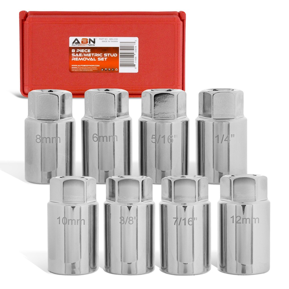 ABN | Stud Extractor Set Broken Stud Remover Socket SAE/Metric Stud Remover Set